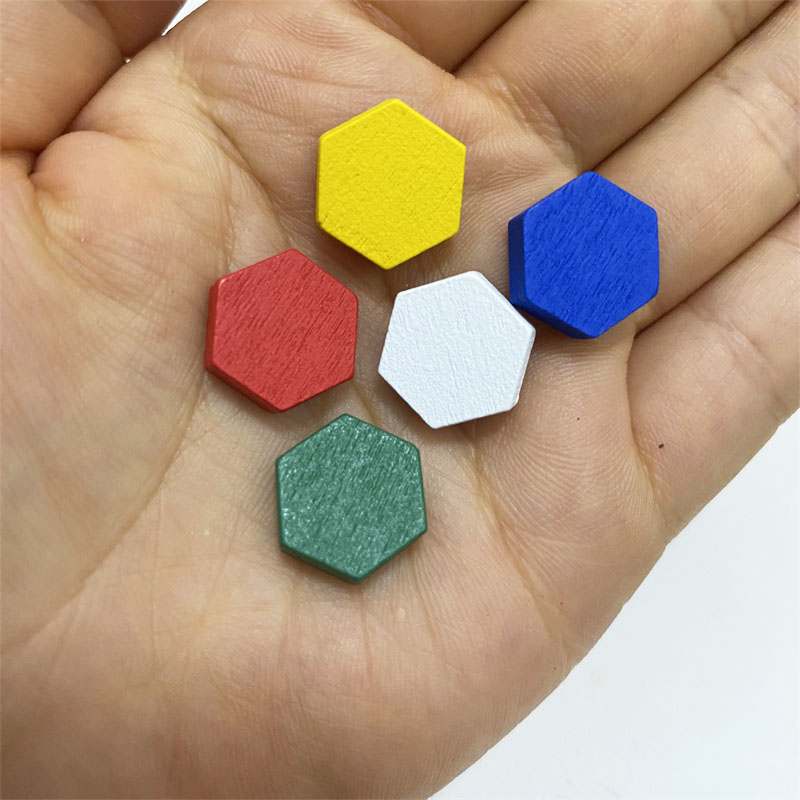 Board Game Verdant - 50 peças de madeira hexagonal prisma