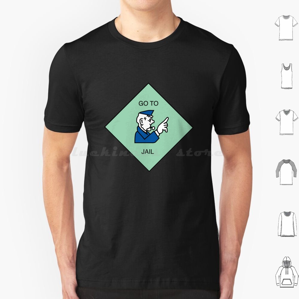 Board Game Diy - Camiseta Go To Jail de Algodão