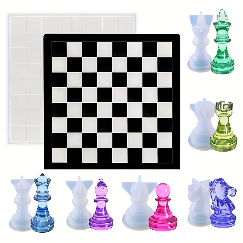 Board Game Diy - Moldes de Silicone para Xadrez de