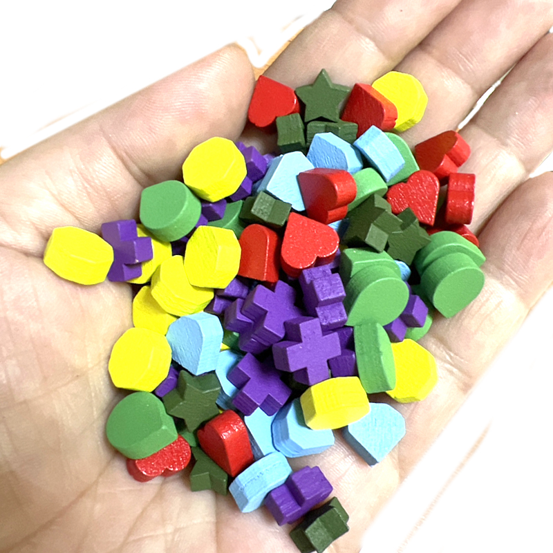 Board Game Verdant - 100 peças 10mm coração/diamante/água/cruz/estrela peão peças