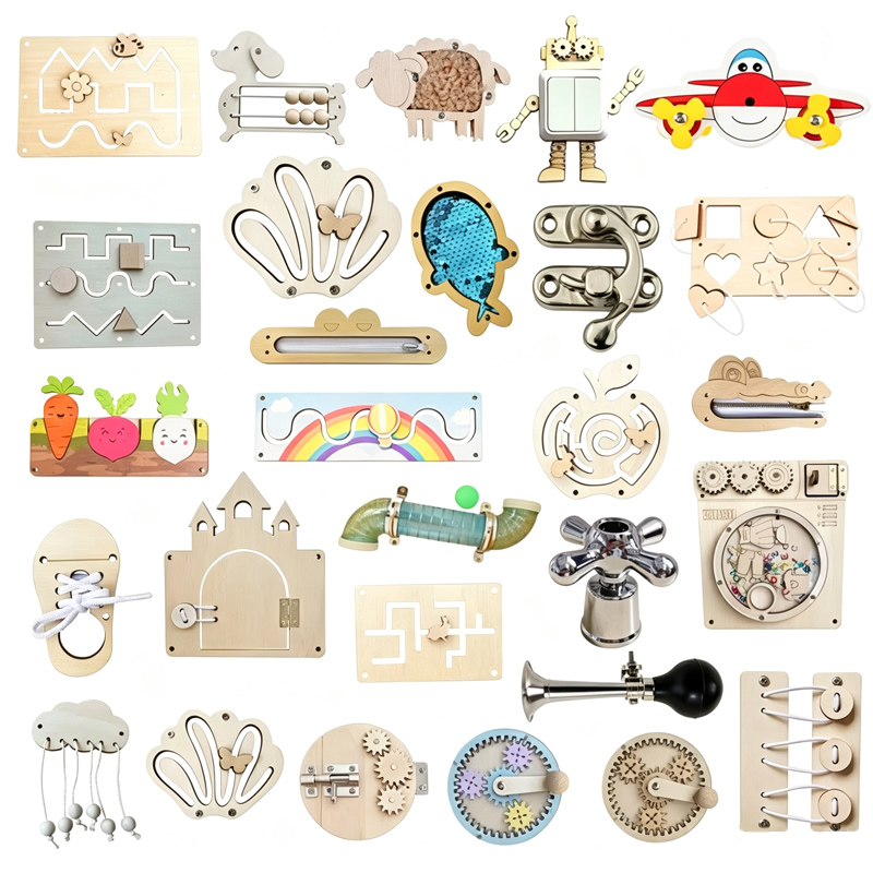 Board Game Diy - Brinquedos Sensoriais Montessori para Educação Infantil,