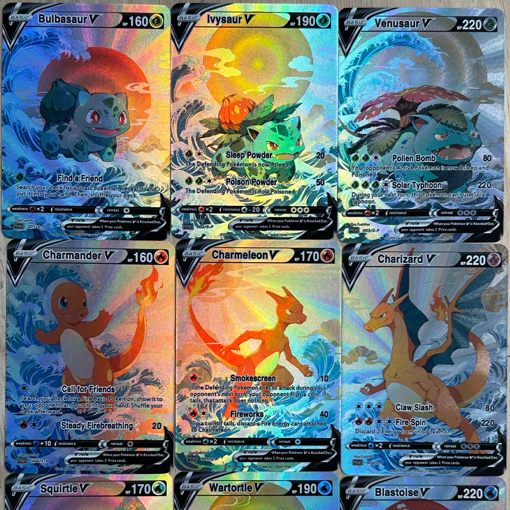 Board Game Diy - 9 Pçs/set DIY Anime PTCG Coleção