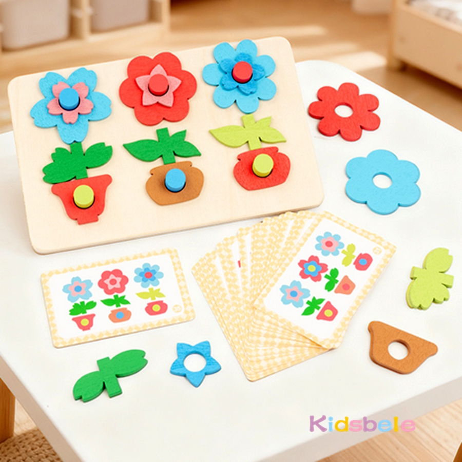 Montessori diy flor de madeira - Board Game Diy avaliação e preço