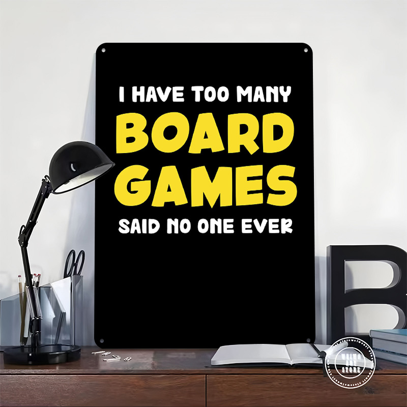 Placa de Metal Retrô 3D Impres - Board Game Quote avaliação e preço