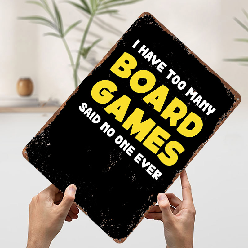 Placa de Metal Retrô 3D Impres - Board Game Quote avaliação e preço