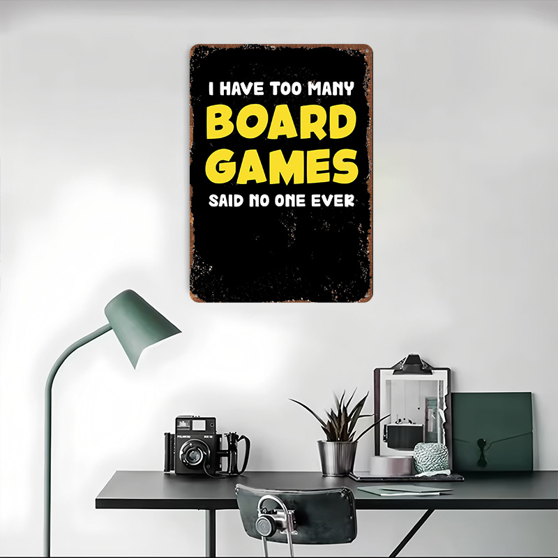 Placa de Metal Retrô 3D Impres - Board Game Quote avaliação e preço