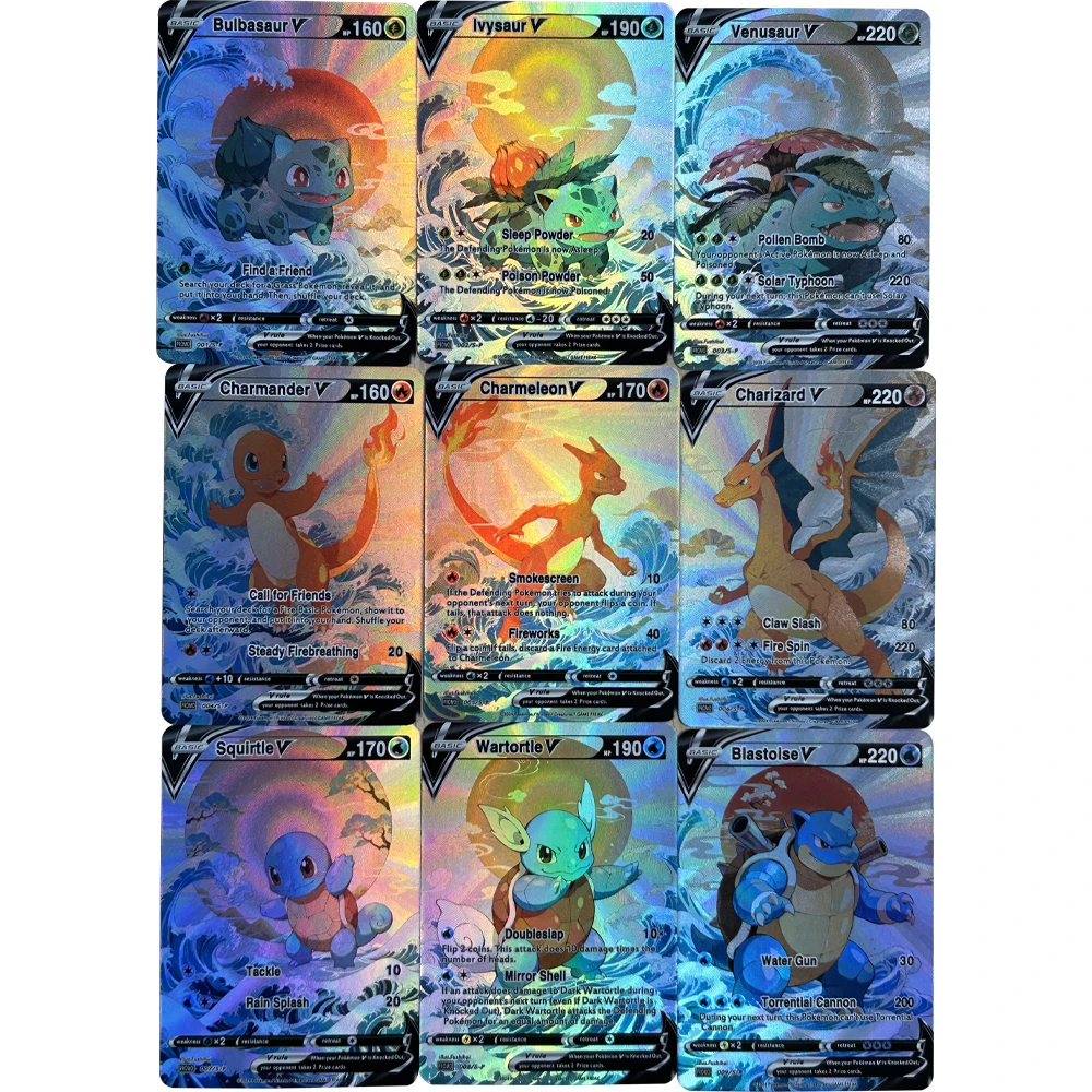 9 Pçs/set DIY Anime PTCG Coleç - Board Game Diy avaliação e preço